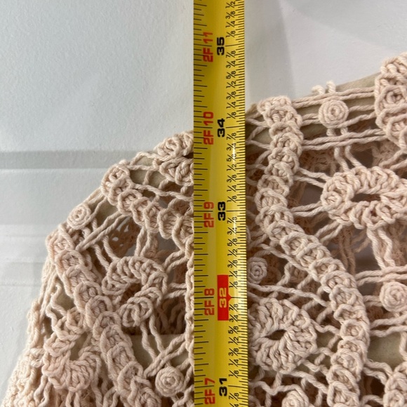 Steve Madden Lightweight Crochet Open Kimono OSFM Bohemian Hippie Southwestern - Picture 7 of 8